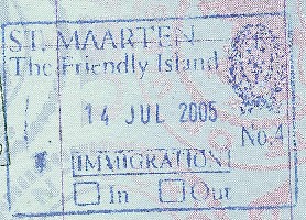 Passport Stamps Saint Martin Sint Maarten